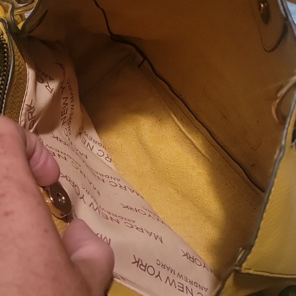 Marc New York Yellow Leather Luxury Bag. Minmal Call Outs, Style, Sophistication - Picture 11 of 12